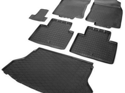 Комплект ковриков салона и багажника Rival полиуретан 6 штук для Nissan X-Trail T32 № K14109001-3