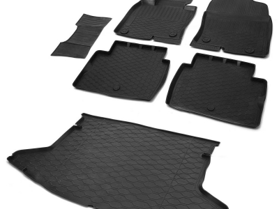 Комплект ковриков салона и багажника Rival полиуретан 6 штук для Mazda CX-5 № K13803004-5