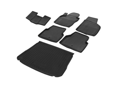 Комплект ковриков салона и багажника Rival полиуретан 6 штук для Volkswagen Tiguan 2011-2016