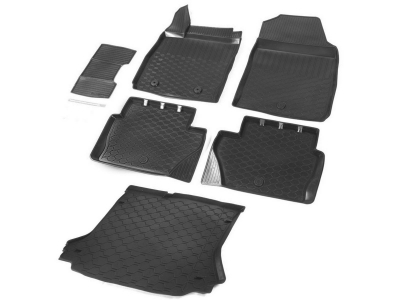 Комплект ковриков салона и багажника Rival полиуретан 6 штук для Ford Ecosport 2014-2018