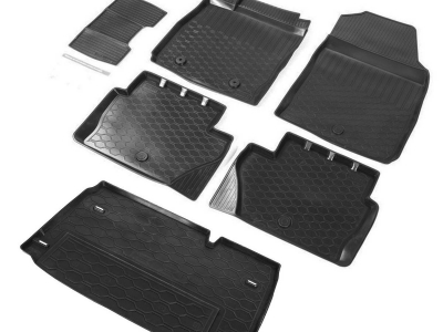 Комплект ковриков салона и багажника Rival полиуретан 6 штук для Ford Ecosport № K11803003-1