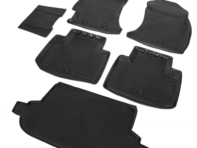 Комплект ковриков салона и багажника Rival полиуретан 6 штук для Subaru Forester № K15401002-1