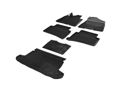 Комплект ковриков салона и багажника Rival полиуретан 6 штук для Hyundai Tucson 3 2015-2021