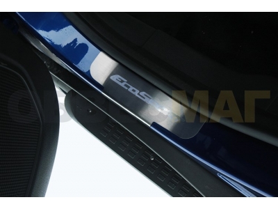 Накладки на пороги Russtal зеркальные для Ford Ecosport 2014-2021