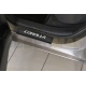 Накладки на пороги Russtal карбон с надписью для Toyota Corolla 2013-2018