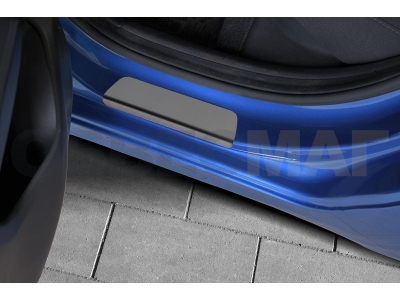 Накладки на пороги Russtal шлифованные с надписью для Datsun mi-DO 2015-2021