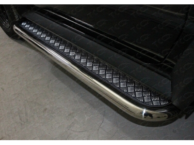 Пороги с площадкой алюминиевый лист 60 мм для Suzuki Jimny № SUZJIM19-20
