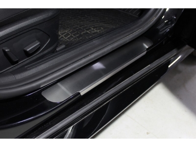 Накладки на пороги лист шлифованный 4 шт ТСС для Hyundai Sonata 2019-2021