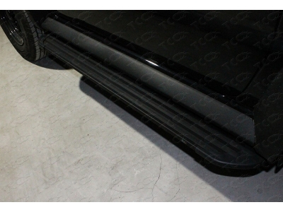 Пороги алюминиевые Slim line Black для Suzuki Jimny № SUZJIM19-24B