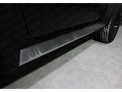 Накладки на пластиковый внешний порог лист шлифованный 2 шт для Suzuki Jimny № SUZJIM19-06