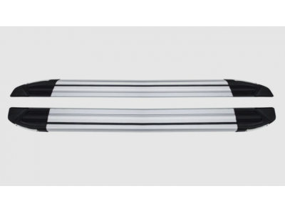 Пороги алюминиевые Brillant серебристые для Ford Transit Custom длинная база 2013-2021