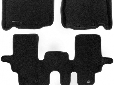 Коврики текстильные 3D Euromat чёрные Original Lux на Nissan Pathfinder/Infiniti JX35/QX60 № EM3D-003723