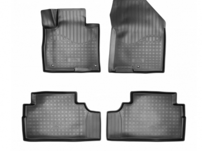 Коврики 3D в салон Norplast полиуретан чёрные на 7 мест для Hyundai Santa Fe № NPA10-C31-531