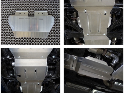 Защиты комплект алюминий 4 мм радиатор, картер, кпп, рк ТСС для Nissan Patrol 2010-2021