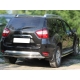 Защита заднего бампера двойная 60-53 мм для Nissan Terrano 2014-2021