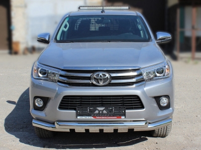 Защита переднего бампера Shark 76 мм для Toyota Hilux 2015-2021