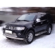 Пороги с площадкой алюминиевый лист 60 мм Технотек для Mitsubishi Pajero Sport 2008-2013