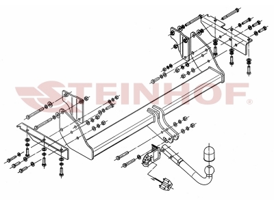 Фаркоп Steinhof шар A для Mitsubishi Pajero 4 2006-2021