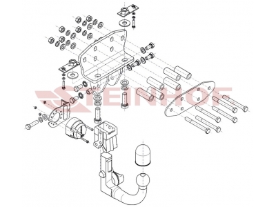 Фаркоп Steinhof шар BMA съёмный для Toyota Land Cruiser 200/Lexus LX-570 2007-2021