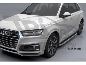 Пороги алюминиевые Alyans для Audi Q7 № AUQ7.47.0026
