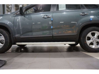 Пороги алюминиевые Alyans для Kia Sorento/Hyundai Santa Fe 2012-2020