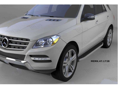 Пороги алюминиевые Alyans для Mercedes-Benz ML W166 2011-2015