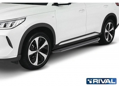 Порог-площадка "Premium" A180ALP Rival + комплект крепежа BYD Song Plus 2023-н.в. (V - 1.5 PHEV, 4WD)