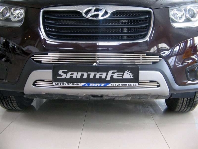 Накладка на решетку бампера 10 мм для Hyundai Santa Fe