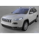 Пороги алюминиевые Brillant черные для Jeep Cherokee Trailhawk 2014-2021