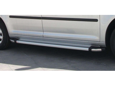 Пороги алюминиевые Brillant серебристые для Honda CR-V 2007-2012