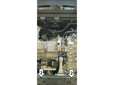 Защита картера двигателя и КПП (1,5 мм, сталь) для Changan CS55 Plus 2021-н.в., Changan UNI-S 2024-н.в.