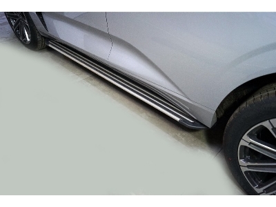 Пороги алюминиевые Slim Line Silver 1920 мм для Changan UNI-K 2020 – н.в. CHANUNIK23-04S