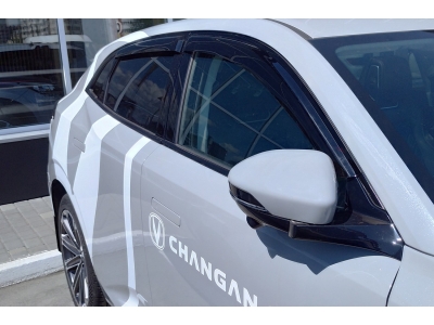 Дефлектор боковых окон для Changan UNI-K, 2021-н.в., 4ч., темный / Чанган Юни-К