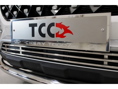 Рамка номерного знака (комплект) ТСС для Chery Tiggo 7 Pro 2020-н.в.