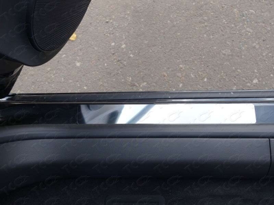 Накладки на пороги зеркальный лист ТСС для Chevrolet Cruze 2012-2015