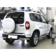 Защита заднего бампера "уголки" d-60 Технотек для Chevrolet Niva 2009 – н.в.