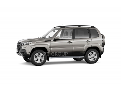Защита порогов вогнутая d=63 мм (ППК) ИСКРА для Chevrolet Niva 2008-2020, Lada Niva 2020-2021, Lada Niva Travel 2021-н.в.