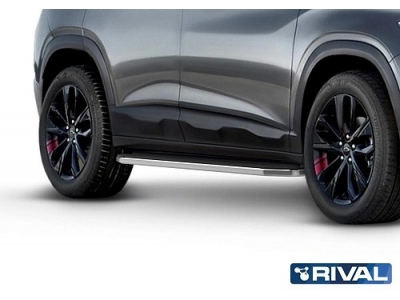 Порог-площадка "Premium" A173ALP Rival + комплект крепежа Chevrolet Tracker 2021-н.в.