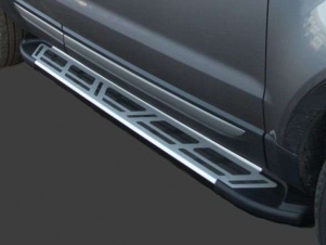 Пороги алюминиевые Corund Silver для Volvo XC90 № VOXC.53.9091