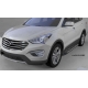 Пороги алюминиевые Corund Silver для Hyundai Santa Fe Grand 2014-2021