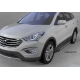 Пороги алюминиевые Corund Silver для Hyundai Santa Fe 2012-2018