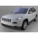 Пороги алюминиевые Corund Silver для Jeep Cherokee Trailhawk 2014-2021