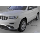 Пороги алюминиевые Corund Silver для Jeep Grand Cherokee 2010-2021