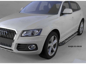 Пороги алюминиевые Corund Silver для Audi Q5 № AUQ5.53.0025