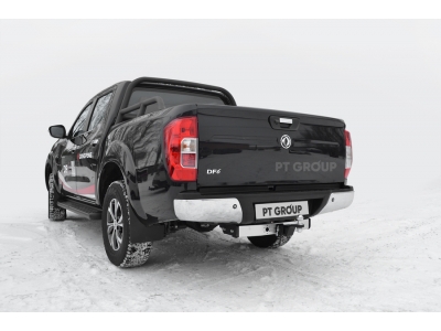 Фаркоп с нержавеющей накладкой для Dongfeng DF6 2022-н.в. съемное крепление шара под американский квадрат
