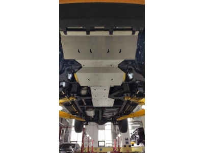 Защита картера, КПП и РК (алюминий 4 мм) для Dongfeng DF6 2022-н.в. (4 части)