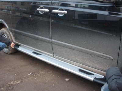 Пороги алюминиевые BOSPHORUS GREY Erkul для Mercedes-Benz G-Klasse 2006-2018