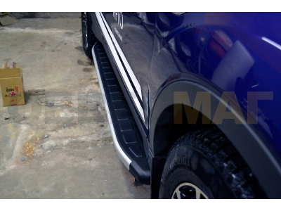 Пороги алюминиевые Dolunay Erkul для Cadillac XT5 2016-2021