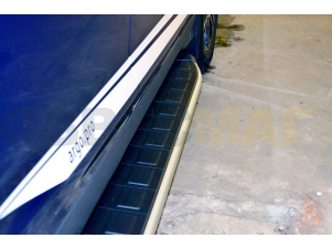 Пороги алюминиевые Dolunay на Honda Pilot/Acura MDX № EK.11.132-21.133