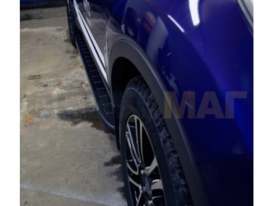 Пороги алюминиевые Duru Erkul для Land Rover Discovery Sport 2014-2021